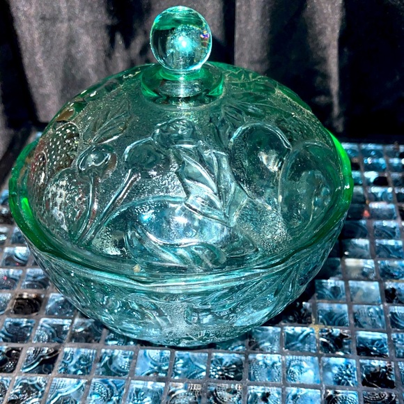 Vintage Indiana Glass Georgia Green Candy Dish - Picture 1 of 3